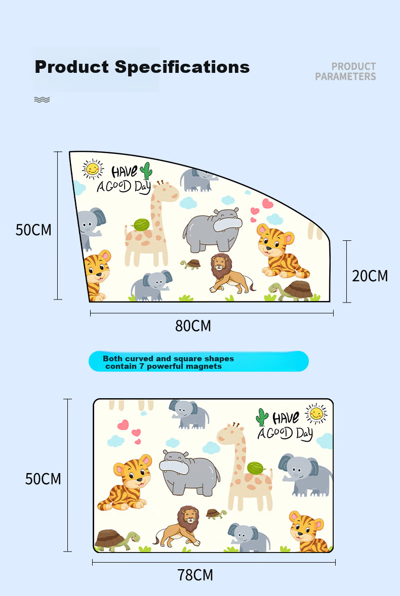 MOTCINO Car Window Sunshade Curtain Magnetic Baby Privacy Sun Protection Car Glass Shade 13