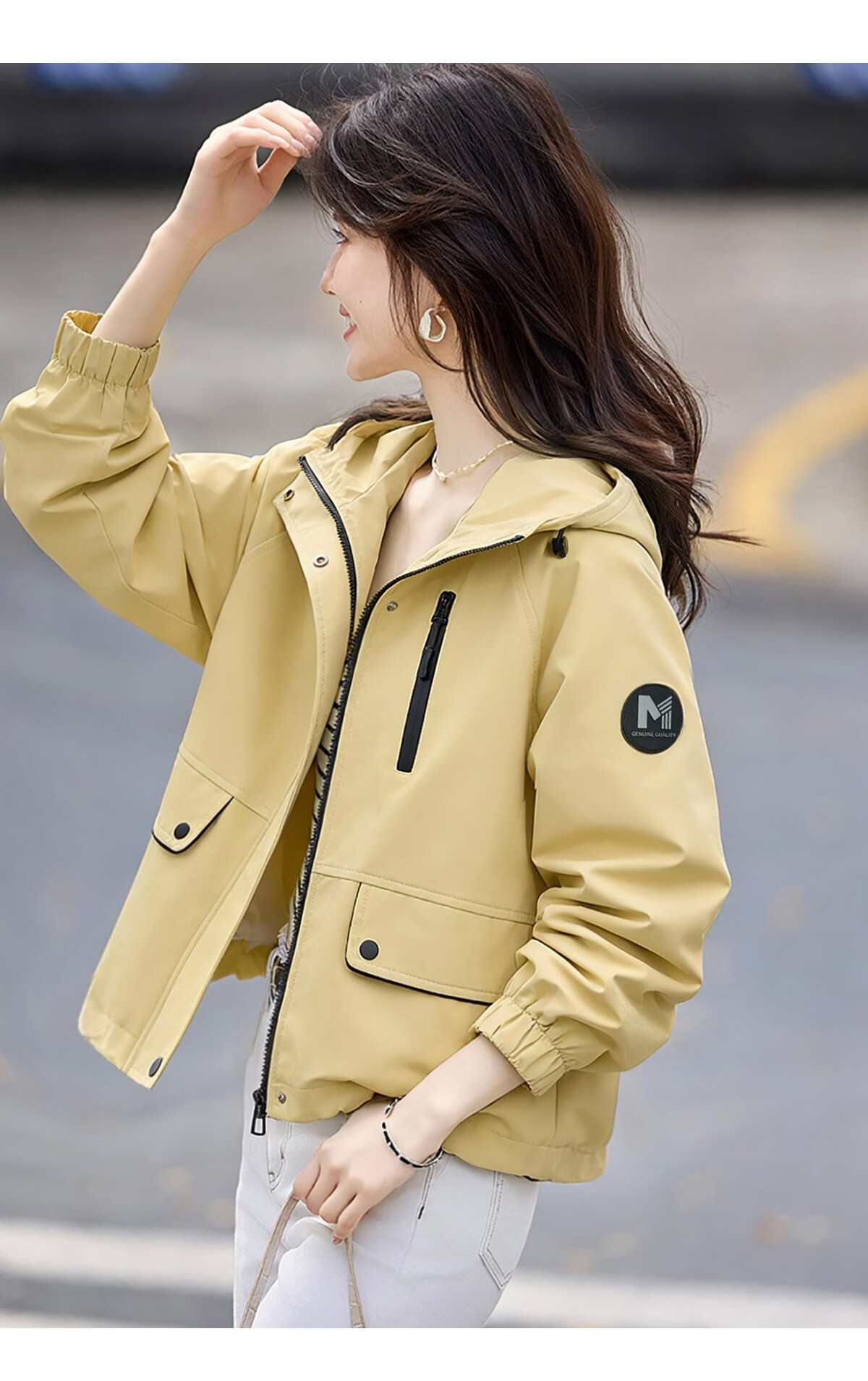 She Enjoy Casual Short Jacket for Women Petite Workwear Style Outdoor Jacket T54D021 11