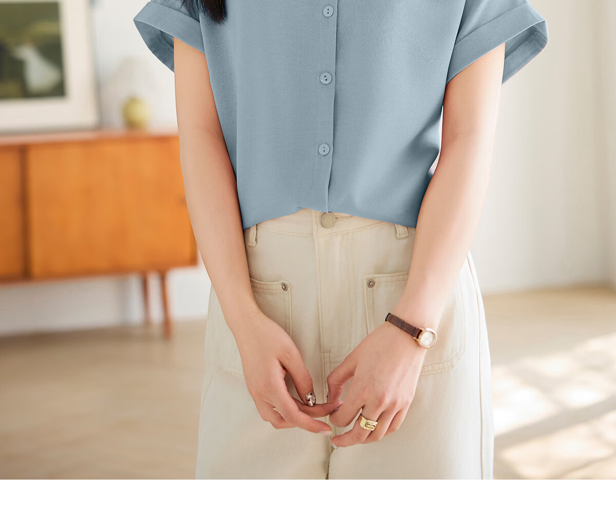 Taxiang Long-Sleeve Shirt for Women, Retro Design, Simple Blouse, Versatile for Commuting, Chiffon Top, Cardigan T143C2003 17