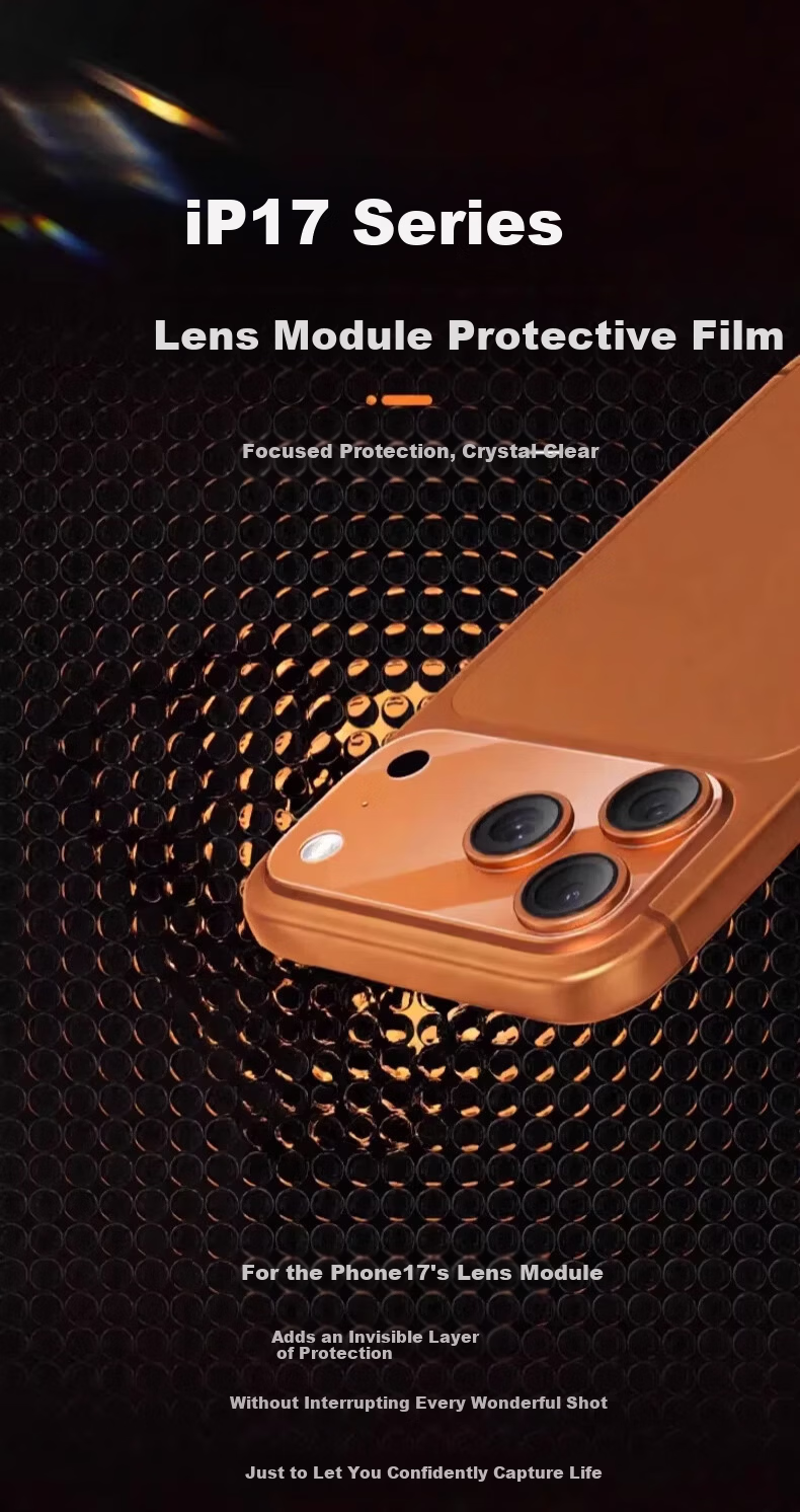 LANGLING [Two Sets] Compatible with Apple iPhone 17 Pro Max Lens Protector Base HD Fiber Rear Camera Lens Protective Split Lens Film Anti-Drop Fingerprint Resistant 1