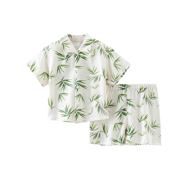 Happy Little Bear Summer Short Sleeve Shirt Set Baby Antibacterial Mite-Resistant Two-Piece Short Sleeve and Shorts Thin Separate Outfit