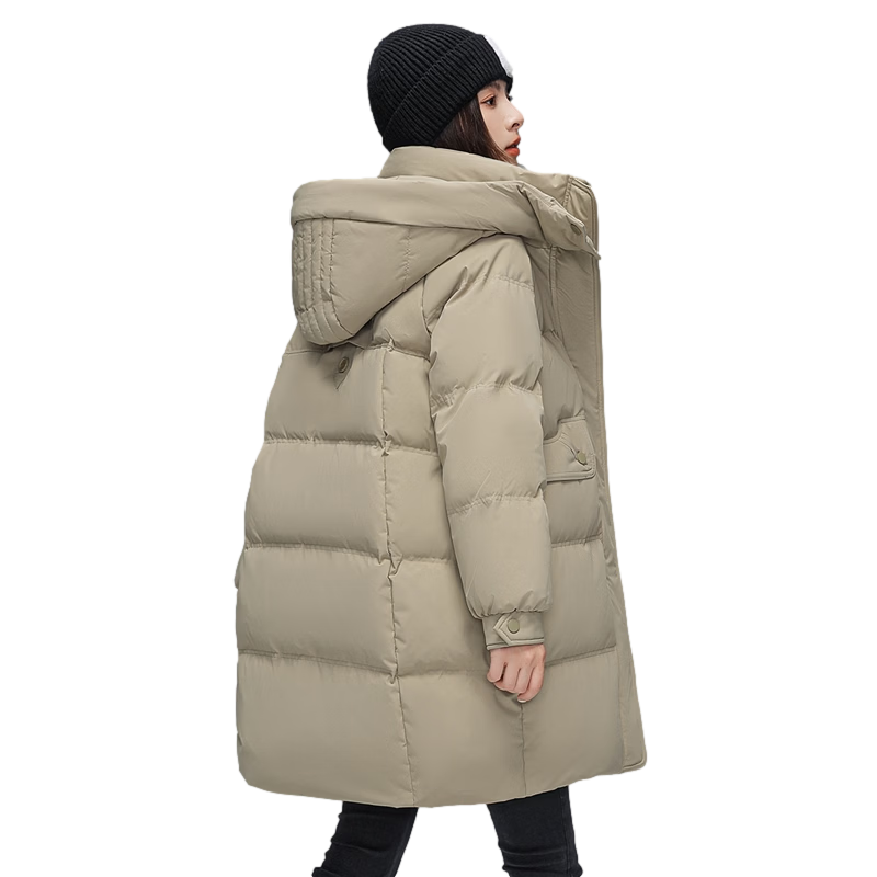 Yalu Women's Mid-Length Down Jacket 2025 Winter New Thickened Cold-Resistant Warm Fashionable Coat