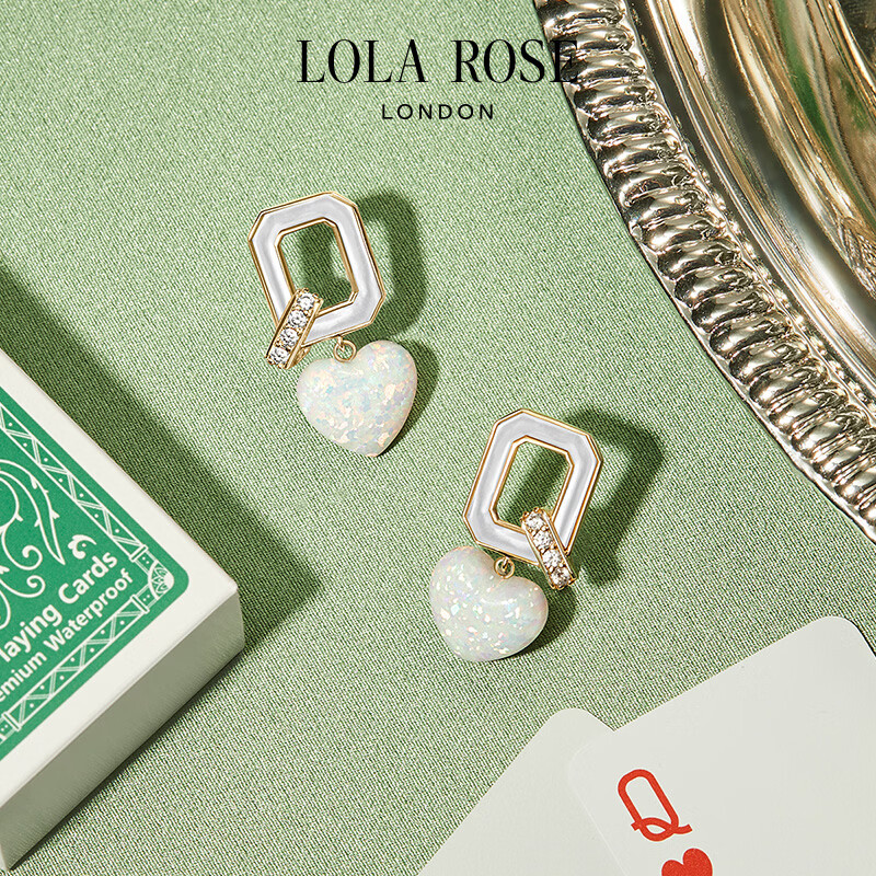 LOLA ROSE Q Series Earrings Black Onyx Birthday Festival Qixi Valentine's Day Gift for Girlfriend