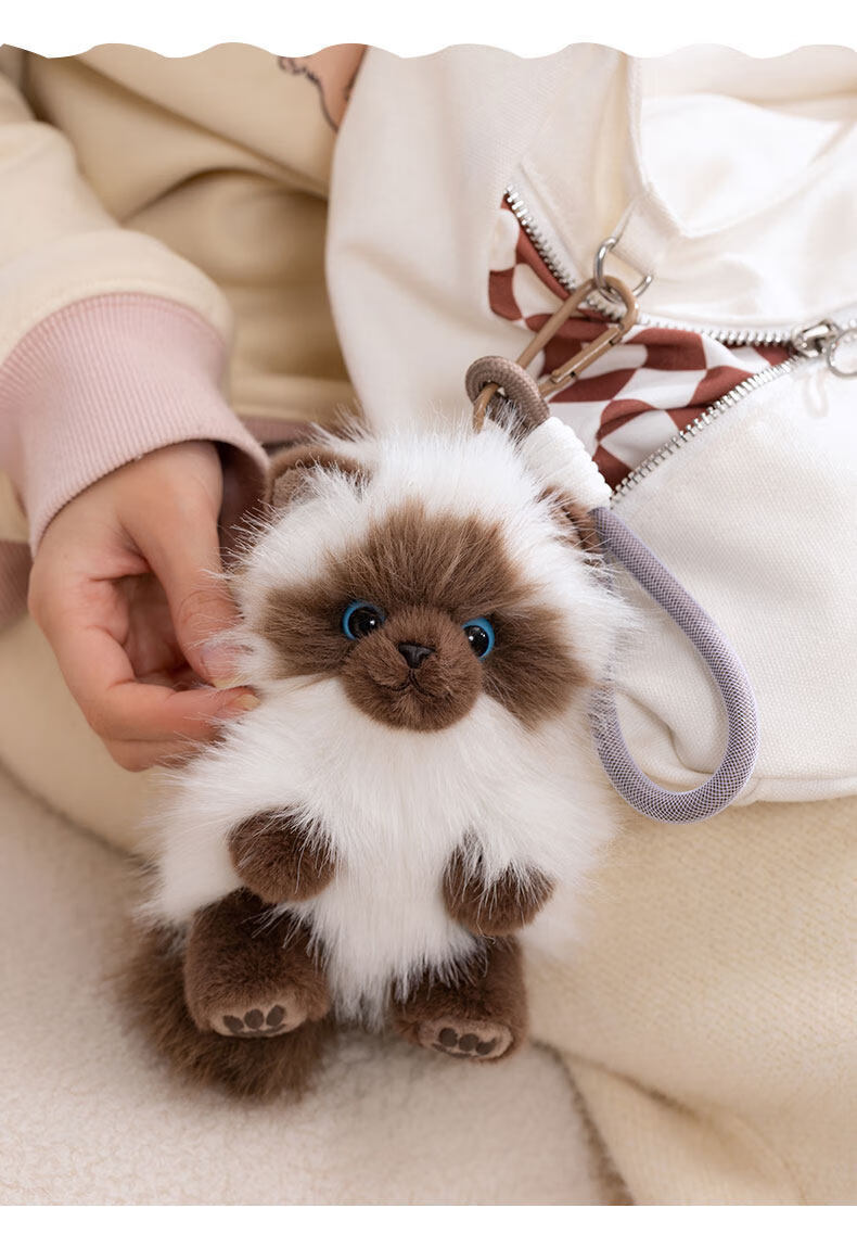 WELTSTON Plush Toy Cat Doll Stuffed Animal Pillow Gift for Girls' Birthday Present, White Cat Figurine 12