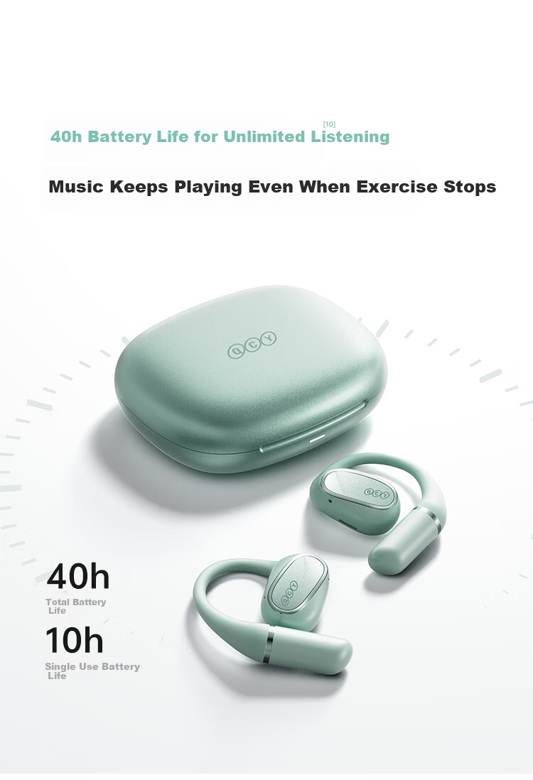 QCY Crossky R50 Open-Ear Bone Conduction True Wireless In-Ear Bluetooth Headphones Silver 15