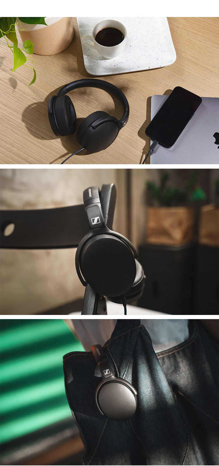 Sennheiser HD 400S Wired Over-Ear Music Gaming Headphones Black 618 Gift 9