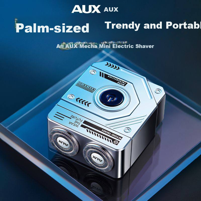 AUX Men's Electric Shaver Portable Mini Beard Trimmer Sensitive Skin Razor Birthday Gift Compact Travel Shaving Razor Annual Meeting Prize New Year Gift