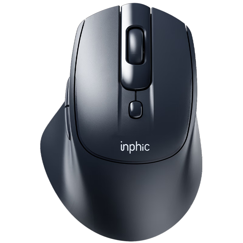 INPHIC M2 Wireless Mouse, Rechargeable, Quiet, Ergonomic, for Office And Desktop Use, Compatible with 2.4G, Portable, Type-C, Gray