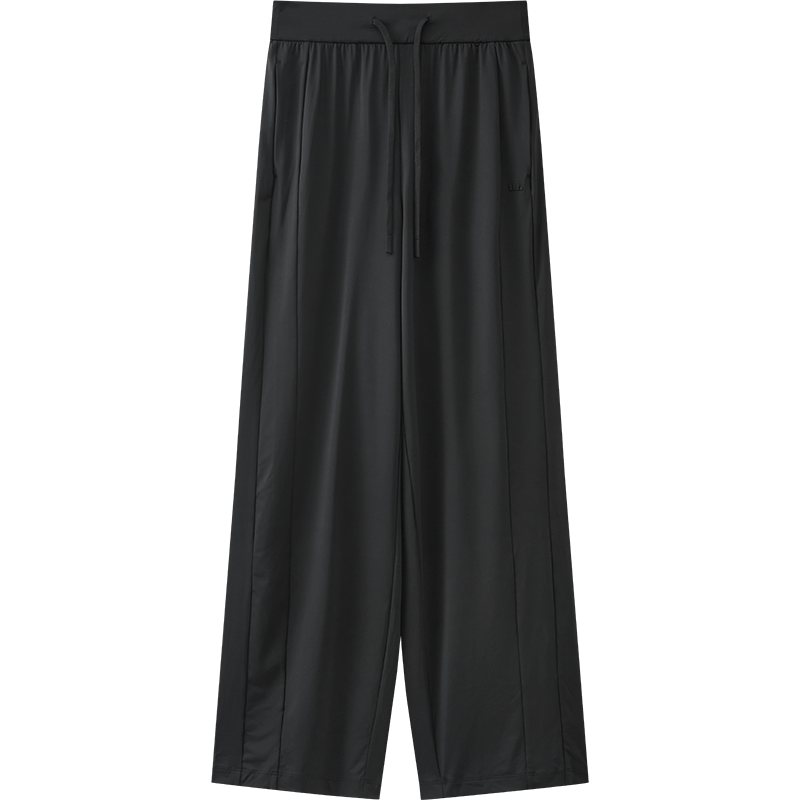 Beneunder Wide-Leg Pants, Casual Women's Flowy Loose-Fit Sun Protection Sports Trousers, Breathable Spring And Summer Style AL206, Twilight Black, Size S