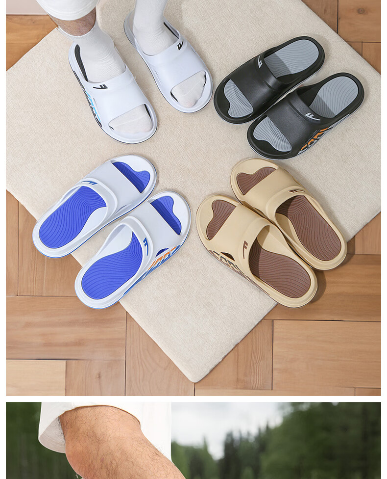 Warrior Official Flip Flops 2026 Summer Sports Outdoor Home Men's Sandals White Orange Size 44-45 21