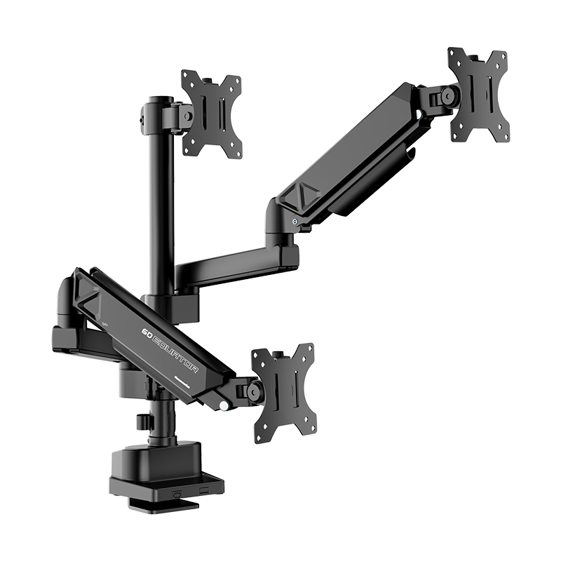 Songneng Dual Monitor Stand Multi-Screen Stand Vertical Dual Monitor Arm Mechanical Arm Dual Screen Monitor Riser Computer Screen Column Stand T660P-2B+ZP3