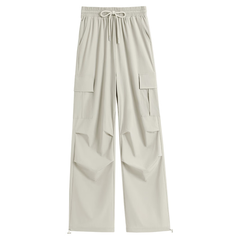 MJ STYLE Women's Casual Cargo Pants 2026 Spring Summer New High Waist Straight Leg Tapered Slimming Cooling Versatile Trousers