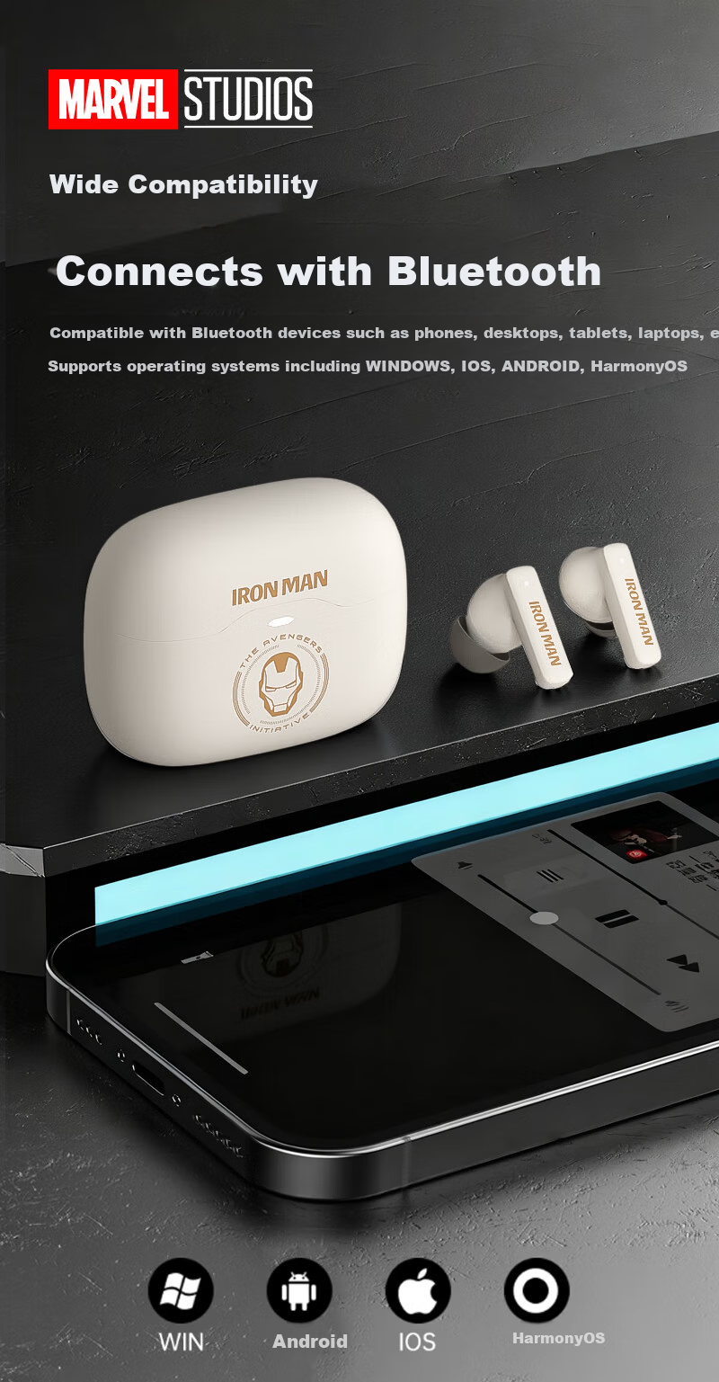 Disney Bluetooth Earphones, In-Ear ANC Noise Cancellation, ENC Call Noise Reduction, Ultra-Long Battery Life, No Sound Leakage, Birthday Gift for Men And Women, Suitable for Apple, DN20 Mickey Mouse 14