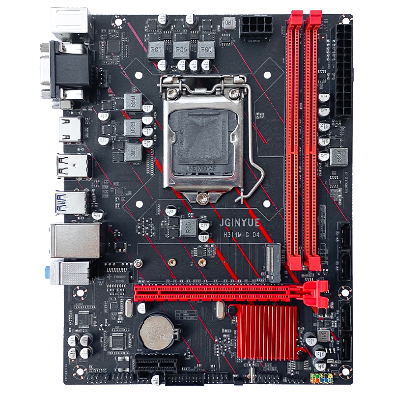 Jingyue H311M-G D4 Motherboard DDR4 Gaming Office Motherboard Supports Intel 6th/7th/8th/9th Gen CPU 6100/8400/9400F Intel LGA1151