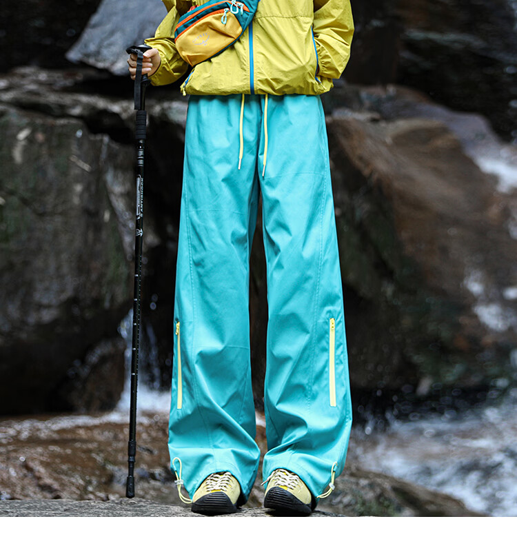 SWAMP AREA Mountain Outdoor Men's Spring Summer Functional Waterproof Lightweight Softshell Hiking Pants KS693 Black M 20