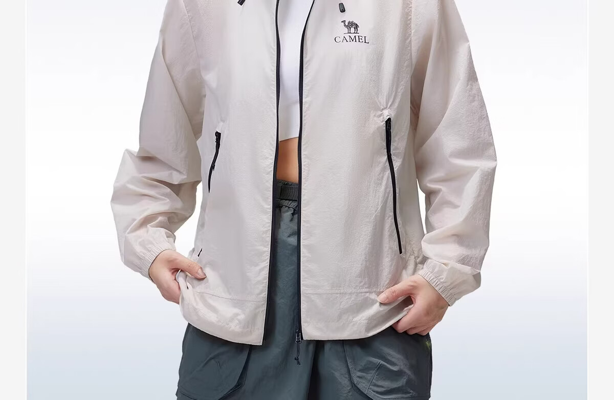 CAMEL [Wang Junkai Edition] 2026 Spring Summer Unisex Breathable Cooling Windproof Water-Repellent Sports Jacket 7