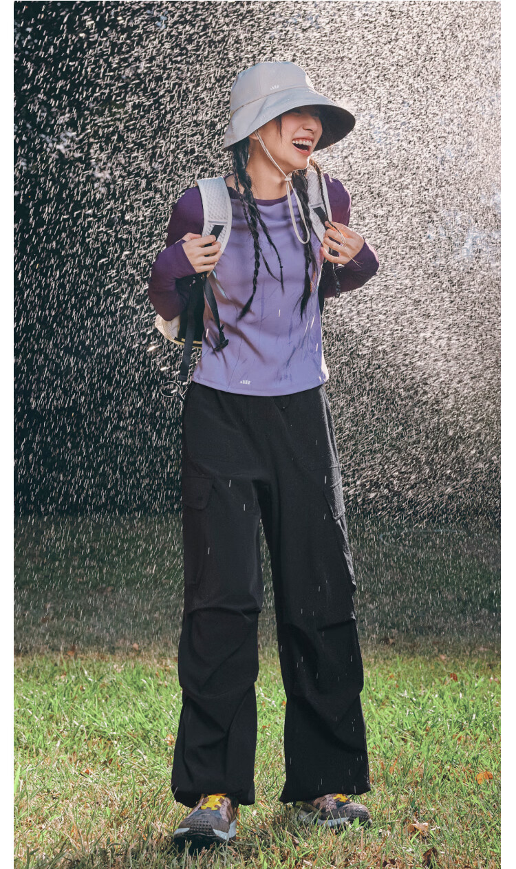 Beneunder Casual Sports Women's Water-Repellent Sun Protection Parachute Pants Outdoor WR247 Nordic Gray L 7