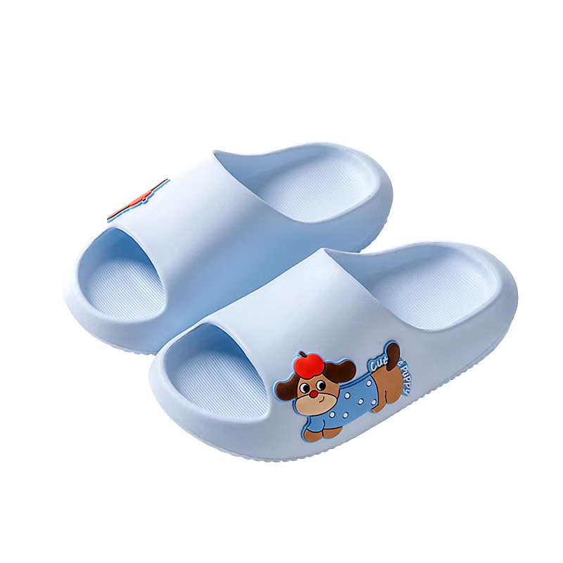 Pig Daddy Kids Slippers Boys Girls Indoor Home Bathroom Non-Slip Summer Sandals Blue Size 18 2026 New Model