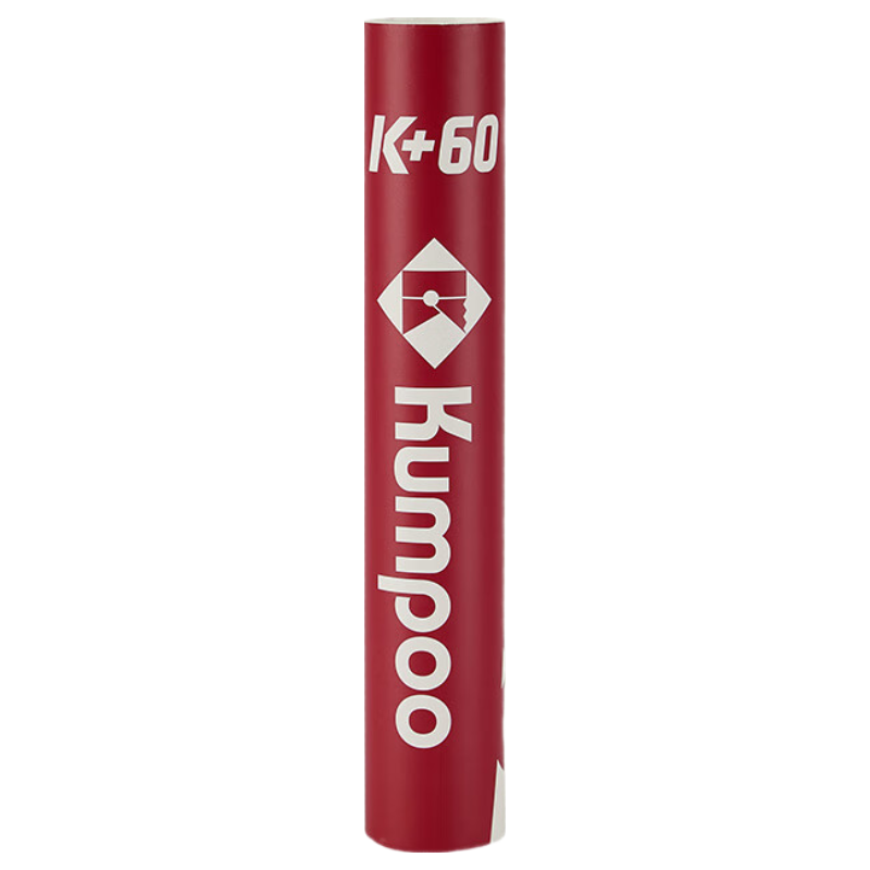 KUMPOO K+60 Feather Badminton Shuttlecocks, Durable Goose Feathers, Stable Flight, Competition and Training Use, Pack of 12, Speed 77