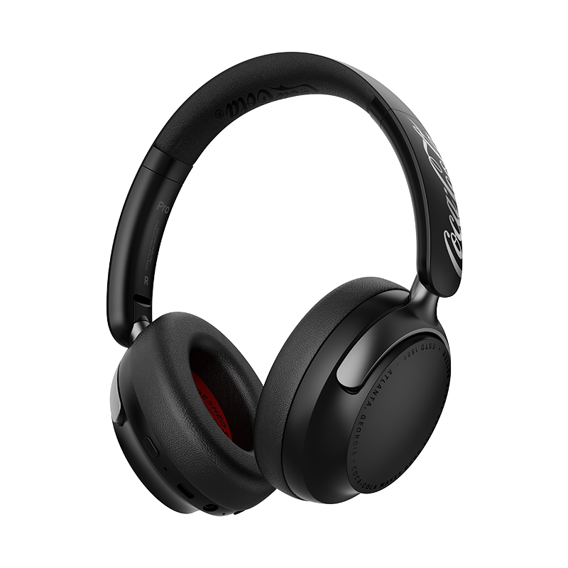 Coca-Cola T-68 Pro Over-Ear Bluetooth Headphones ANC Active Noise Cancelling Wireless Gaming Sports Music Headset Long Battery Life AI Simultaneous Translation Student Couple Birthday Gift