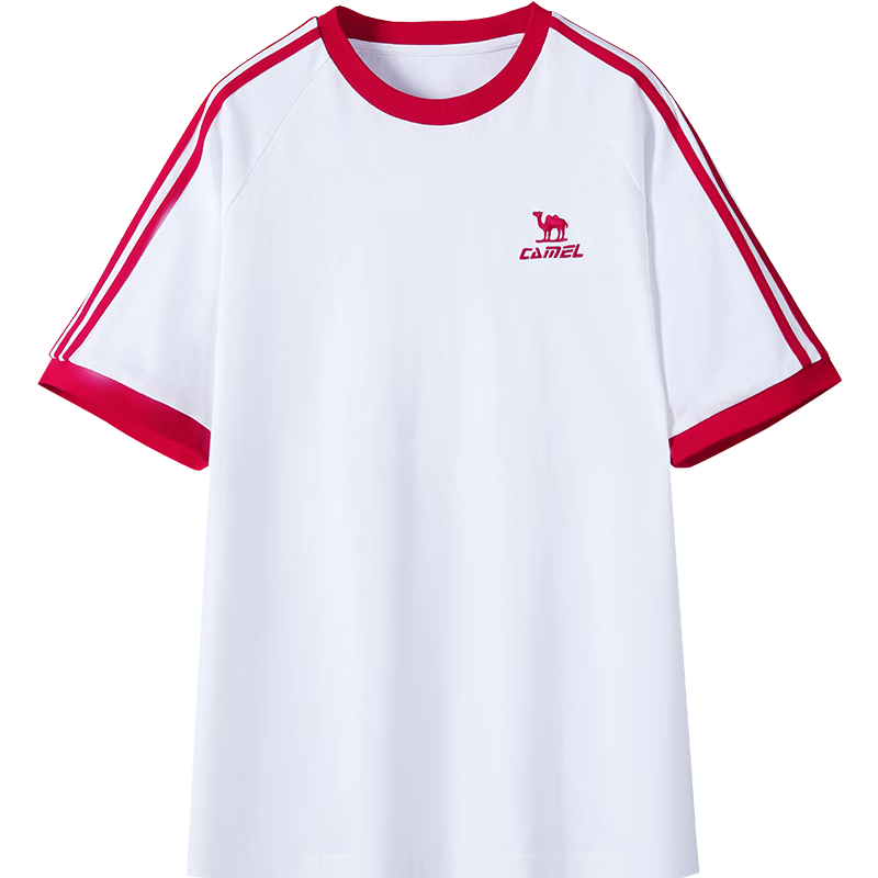 CAMEL Dilireba Style Pure Soft Cotton Oversized Unisex Short Sleeve T-Shirt C36BAXLN090 Alert Red XS