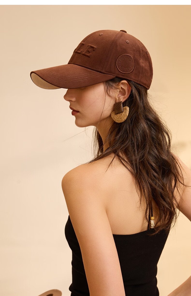 ELLE Baseball Cap for Women, All-Season Sun Protection Hat, Large Circumference High Crown Visibly Small Brim Cap for Men, Gift 23