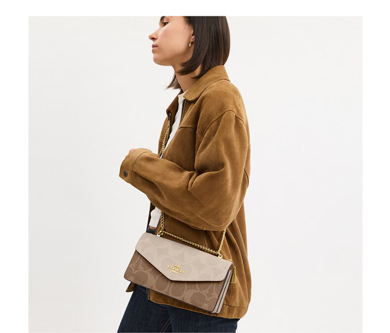 COACH KLARE Classic Logo Women's Shoulder Crossbody Envelope Bag 11