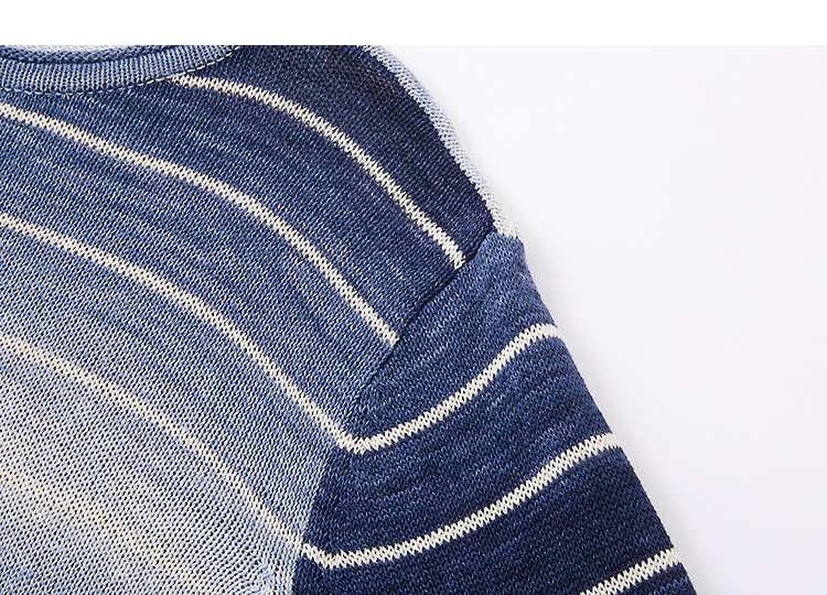 Demana [with Tencel Cloud Oxygen Cotton] Spring Irregular Striped Gradient Loose Petite Women's Knit Sweater 13