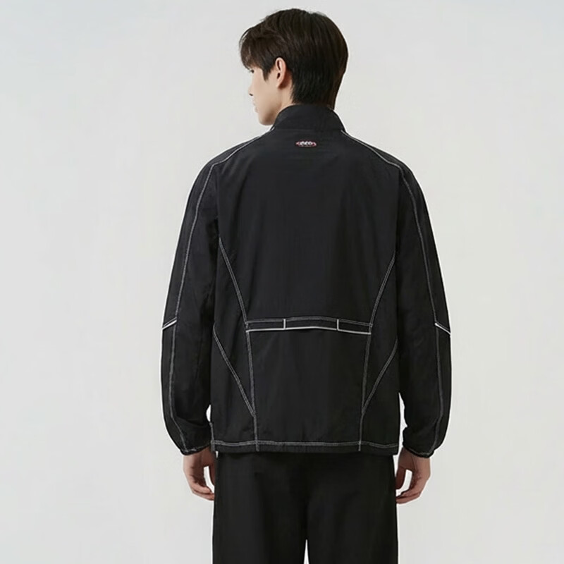 NIKE Men's Spring Autumn Jacket Retro Sports Casual Commuter Jacket IF2029-010 Black Gray XL