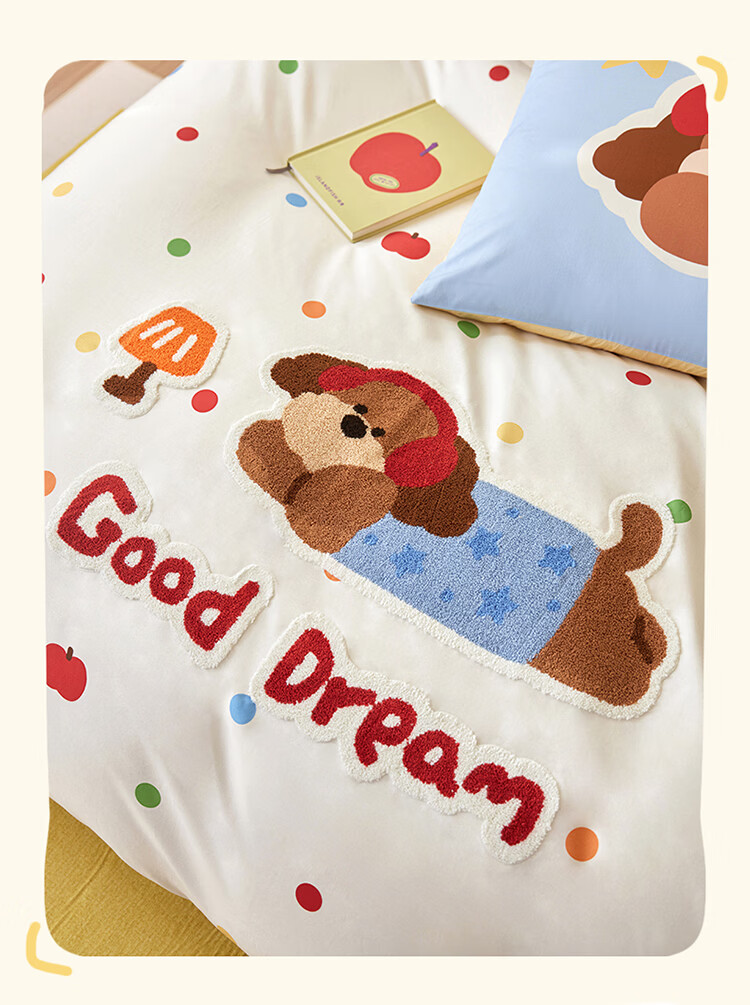Dohia Home Textile Pure Cotton Three-Piece Set, Single Dormitory 100% Cotton Bed Sheet Duvet Cover Bedding Set, 1.2 Meters, 152*218cm 14