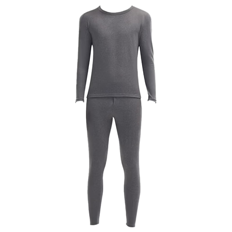 YAYA Goose Down Tencel Thermal Underwear Men German Velvet Heating Cashmere Fleece Thickened Autumn Top and Bottom Base Layer Set Winter