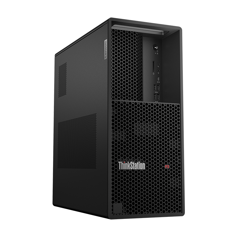 Lenovo ThinkStation P3 Graphics Workstation AI Desktop Computer Host Supports OpenClaw Deployment, I3-13100 Processor, 8GB RAM, 256GB SSD, Three-Year Warranty