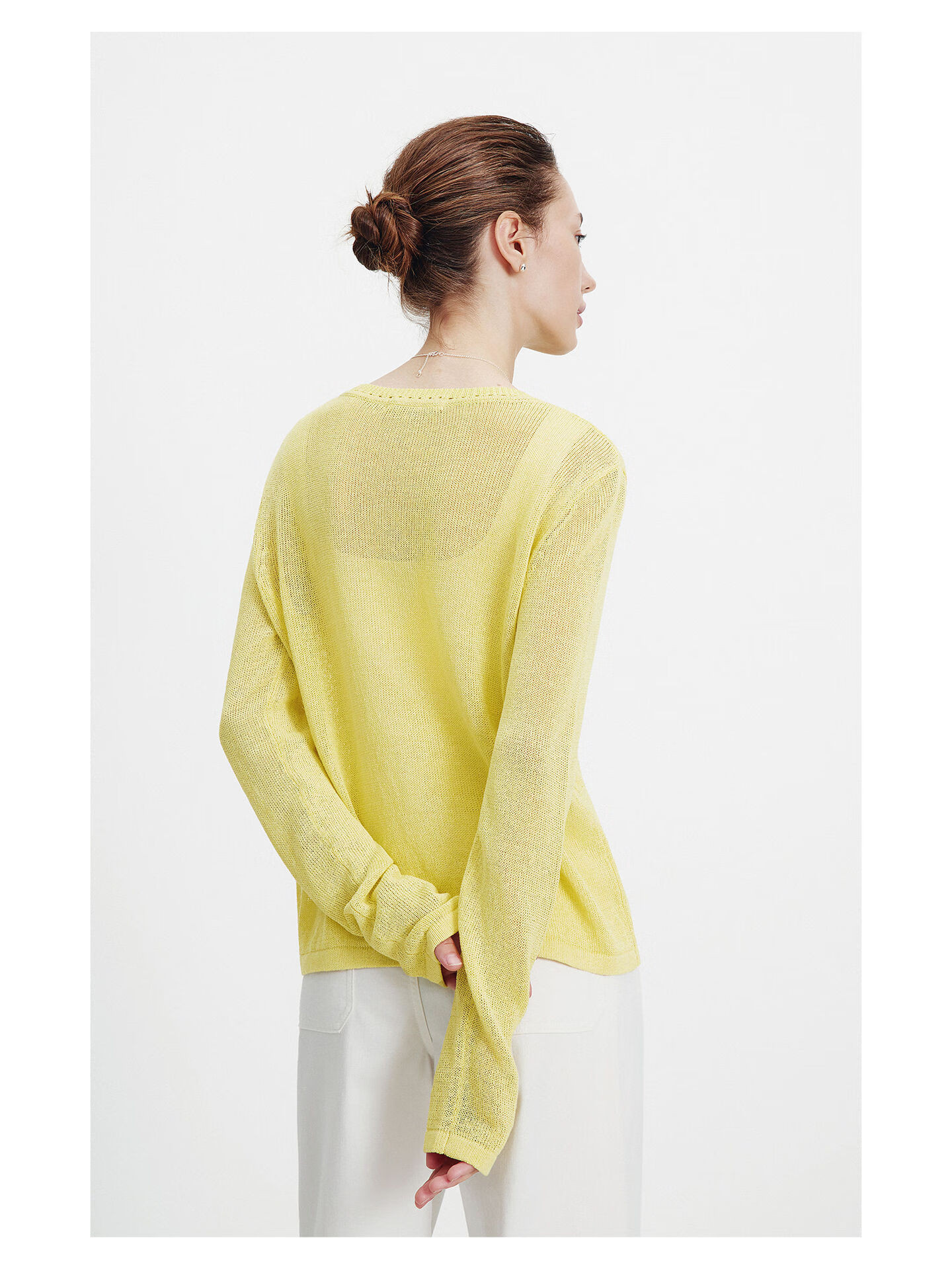 Navigare Fashion Week Same Style Small Sailboat 26 New Women's Lightweight Knit Round Neck Hollow Out Sweater Top 2314006501 39