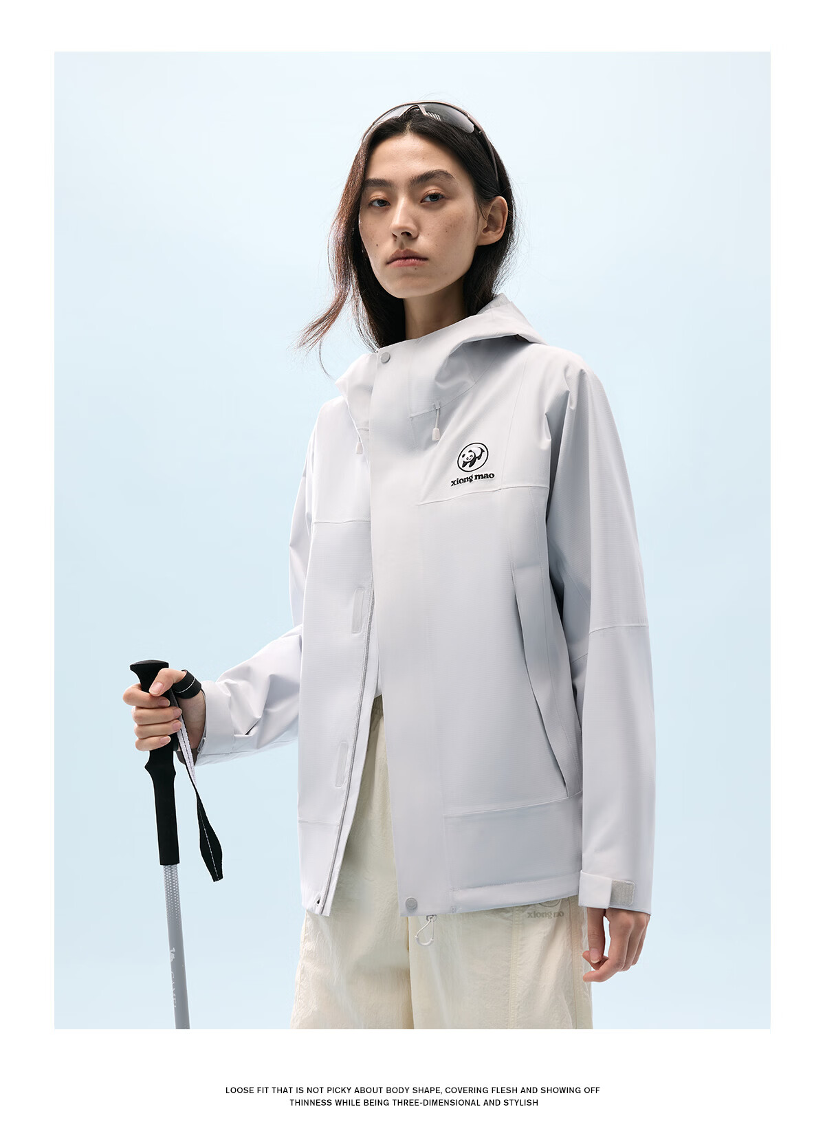 Panda [Play Wild] Single-Layer Shell Jacket 2026 Spring Summer Waterproof Windproof Abrasion-Resistant Fluorine-Free Mountaineering Outdoor Hiking Coat B060 22