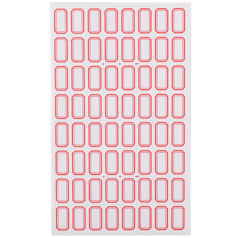 DiLe 3840 Pieces 26mm×15mm Self-Adhesive Labels Custom Stickers, 64 Pieces/sheet, 60 Sheets/pack, 4621 Red