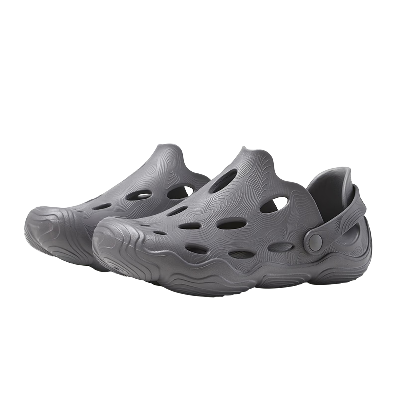 JD Original Isometric Hole Sandals, Summer Slippers for Men, Non-Slip Outdoor Beach And Stream Tracing Shoes, Cement Gray, Size 40