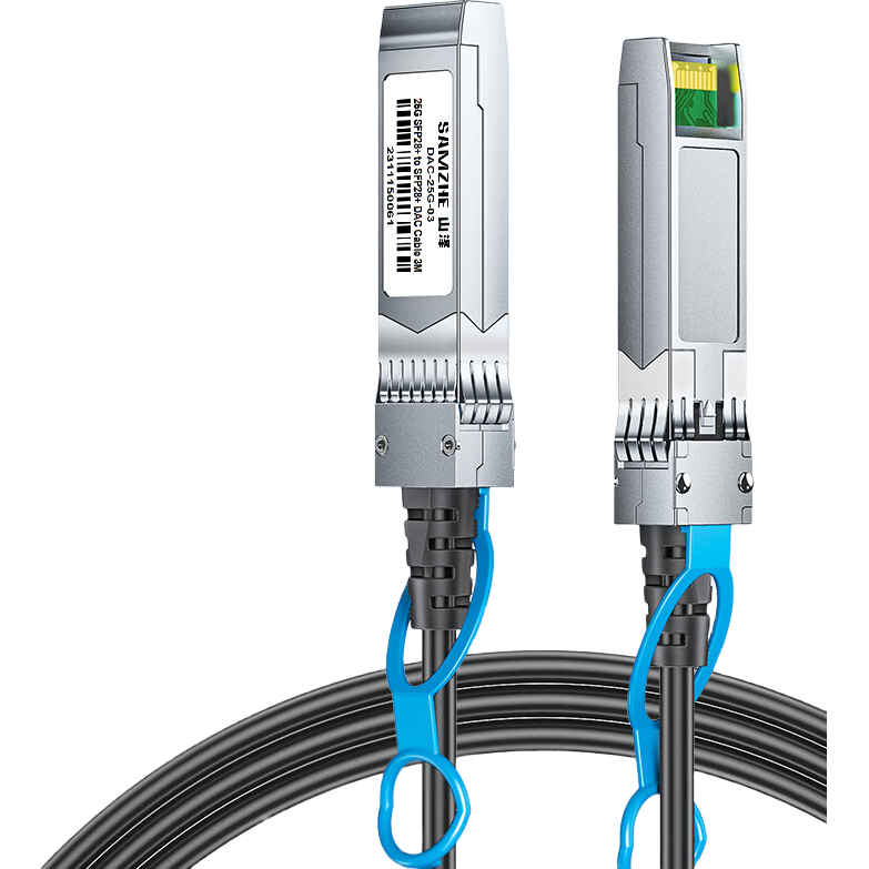Sanze 25G SFP28 DAC Cable 10G Passive Copper Cable Switch Stacking Plug and Play Low Latency Multi-layer Shielding Anti-interference 3m DAC-25G-03