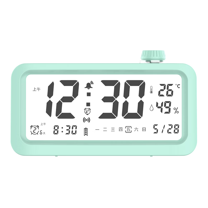 Compas Electronic Alarm Clock, New Smart Design for Students, Powerful Wake-Up Device for Children, Essential for Back-To And Graduation, Desktop Light-Sensitive Clock B2388A Green Back-To Seaso