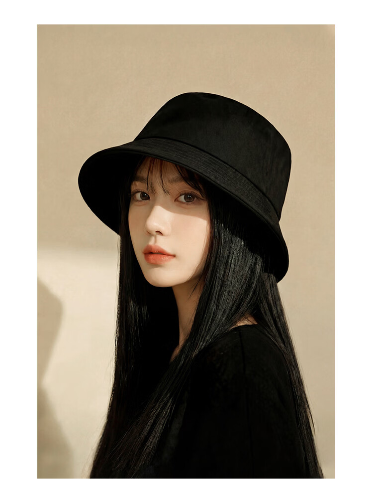 Fapai Fisherman Hat Women 2026 Spring Summer Sun Protection Bucket Hat Couple Outdoor Face Covering Versatile Black Men's Hat 5