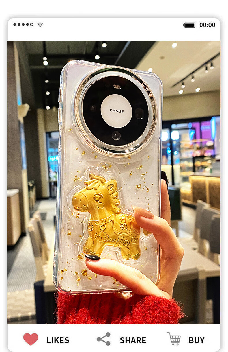 GURRS New Year Limited Edition Huawei Mate80 Case Mate80 Pro Transparent Full-Cover Ultra-Thin Shockproof Creative National Trend Gold Foil Money Luck 1