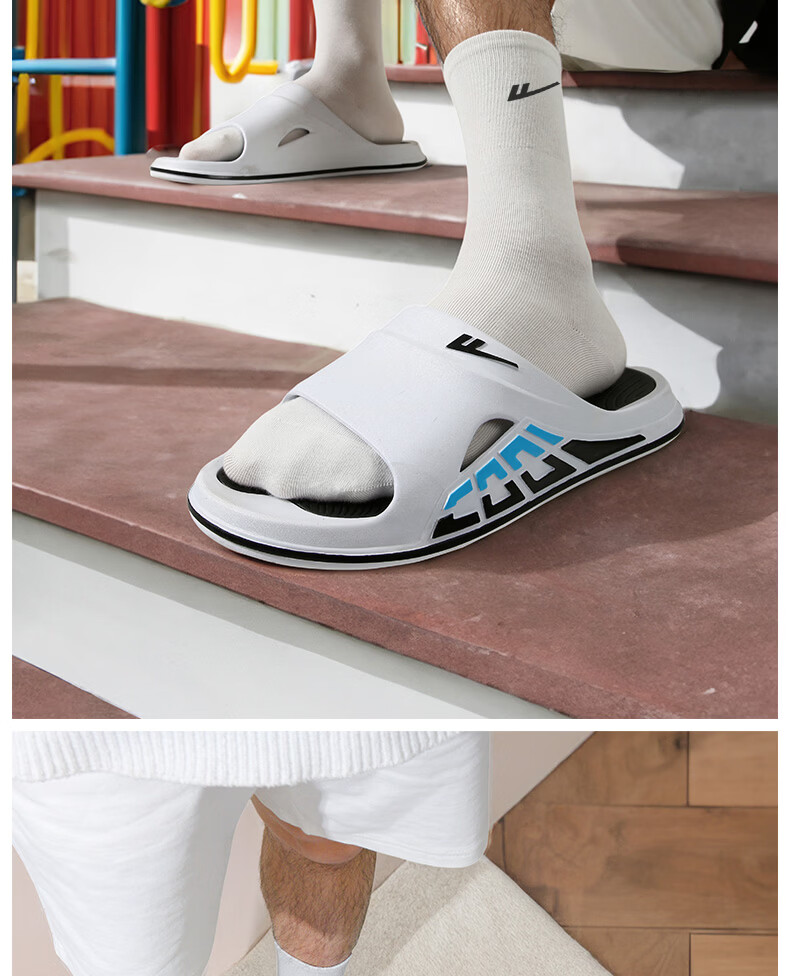 Warrior Official Flip Flops 2026 Summer Sports Outdoor Home Men's Sandals White Orange Size 44-45 20