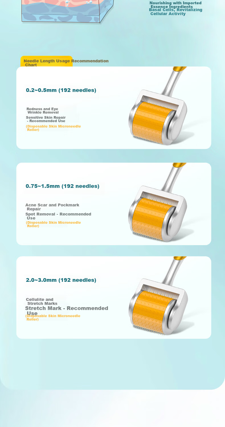 KDAY Skin Microneedling Roller 0.25mm Facial Beauty Salon Dermaroller Acne Scar Pore Micro-Needling Essence Infusion Tool 4