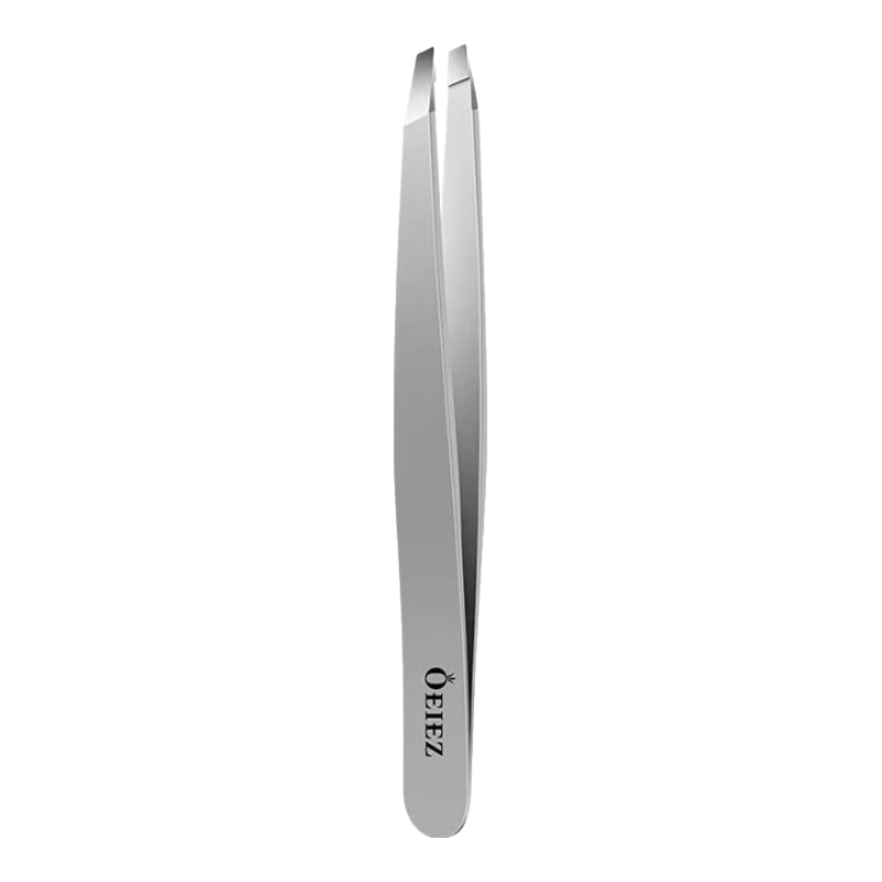 OuyiZi High Precision Eyebrow Tweezers Flat Tip Safety Stainless Steel Eyebrow Plucking Tool for Eyebrow and Facial Hair Removal