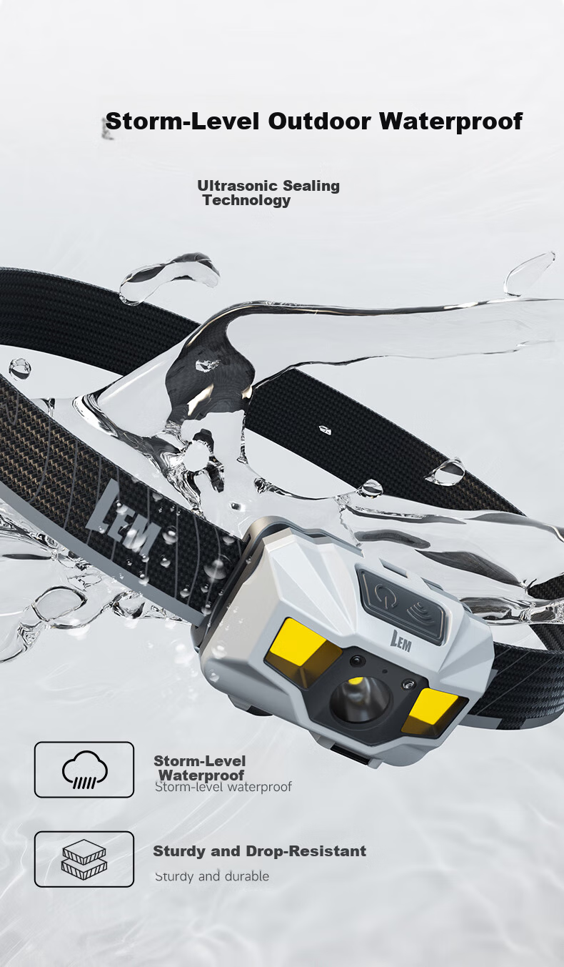 LEM Headlamp Fishing Dedicated High Brightness Rechargeable Long-lasting Outdoor Mountaineering Night Fishing Head-worn Light 10