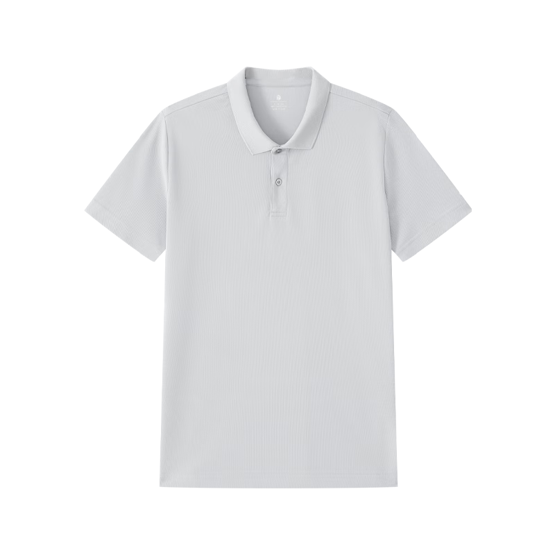 JD Jingzao 100 Series Cloud-Sense Quick-Dry Men's Sports Short Sleeve Polo Shirt Running Fitness Spring Summer Light Gray 3.0 S