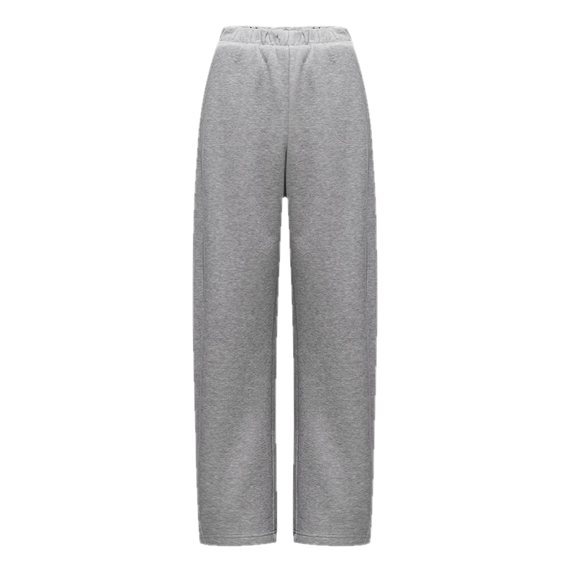 Metersbonwe Women's Casual Pants 2025 Winter New Trendy Loose Wide-Leg Knit Fleece-Lined Banana Pants