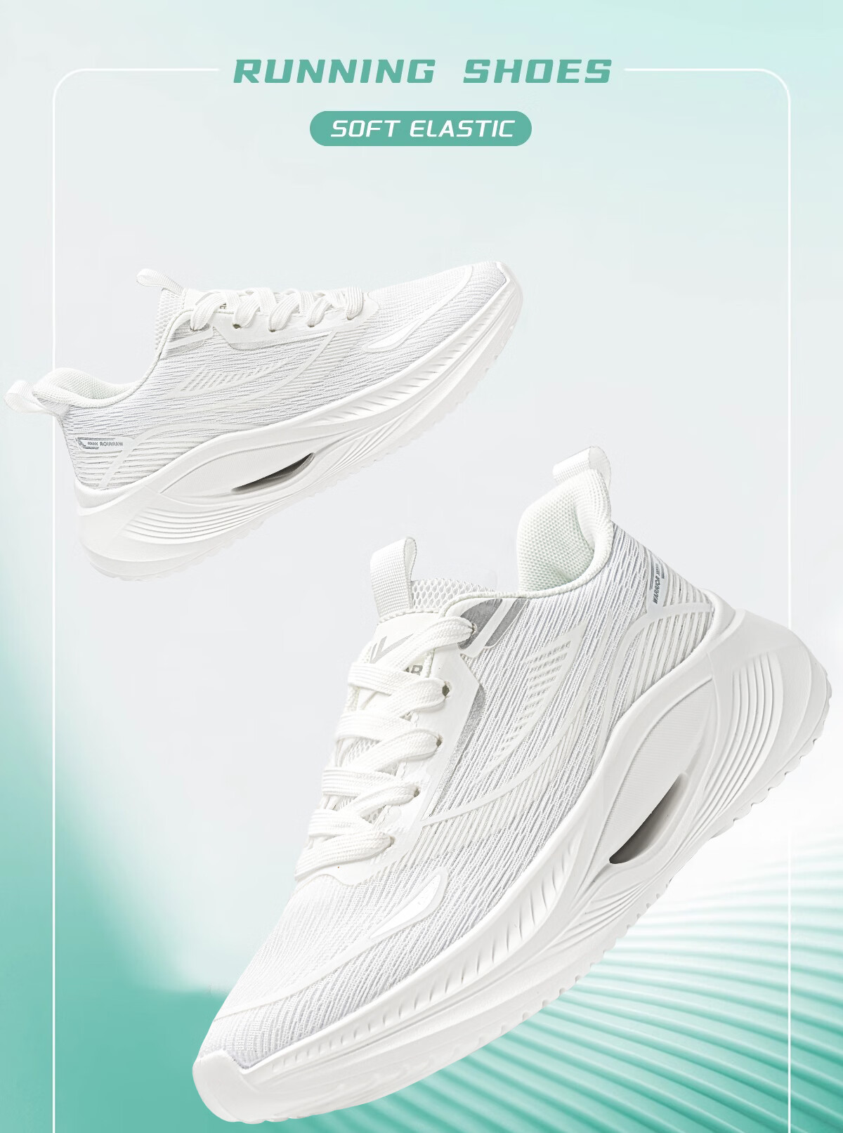 Warrior Women's Sports Shoes New Summer Thin Breathable Mesh Soft Sole Lightweight Shock Absorption Running Shoes White Pink Size 39 1