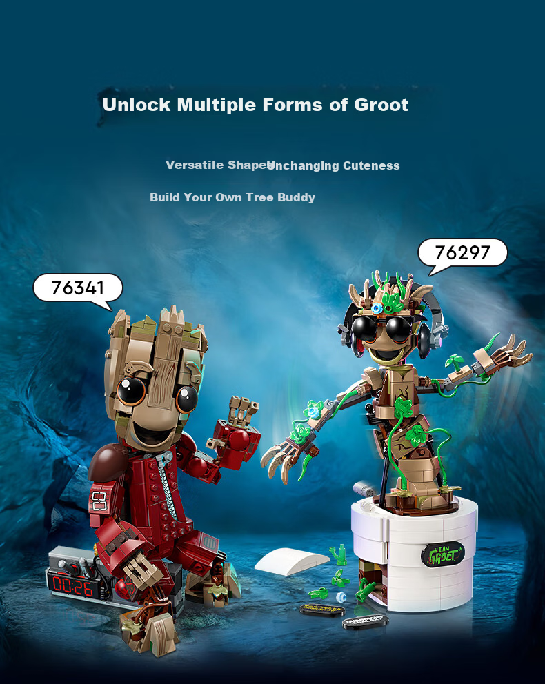 LEGO Super Heroes 76341 Ravager Groot Kids Boys Girls Toy Gift New Year Decoration 6
