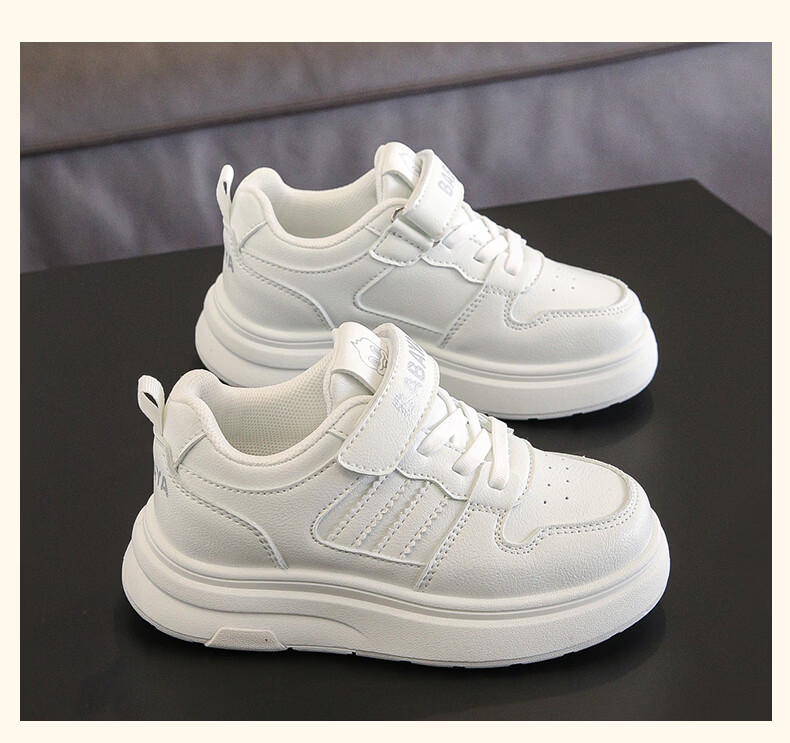 Baba Duck Girls' Children's Sports Shoes Boys' Fashion Casual Sneakers Kids' Versatile White Purple Sneakers Size 34 Model 51862 7