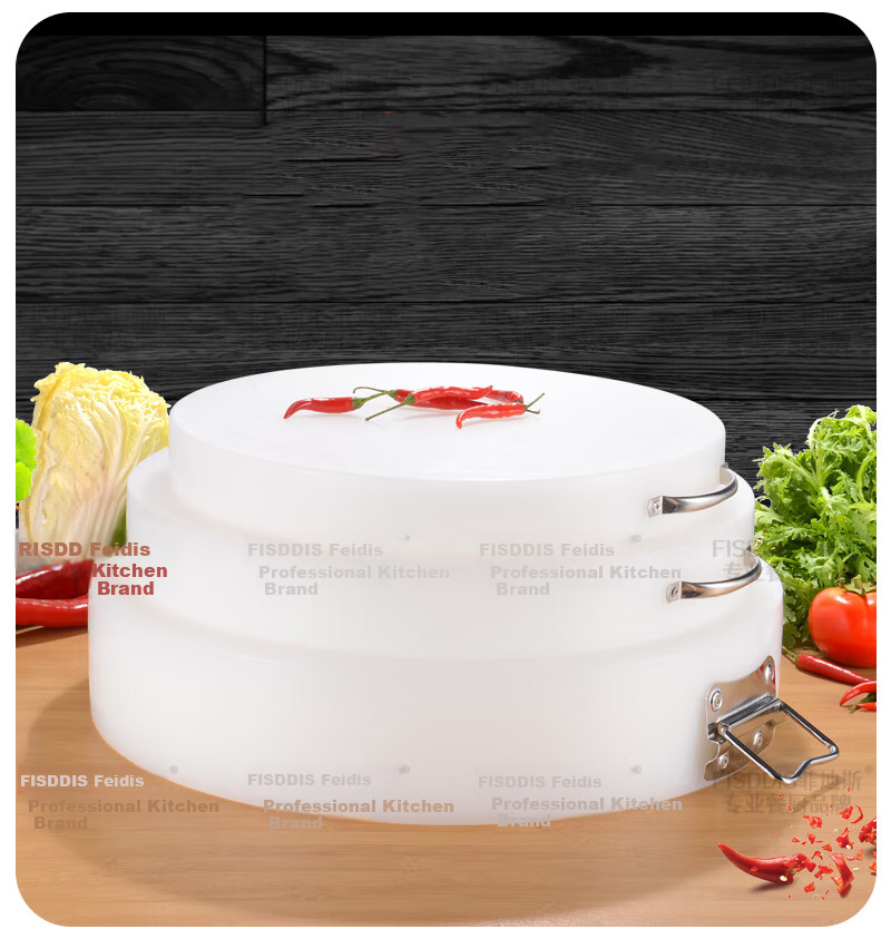 FISDDIS Round Extra Thick PE Cutting Board 40x5cm Meat and Vegetable Chopping Board Food Grade Antibacterial Mold Resistant Bone Chopping Block 27
